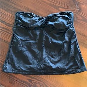Black strapless tankini top